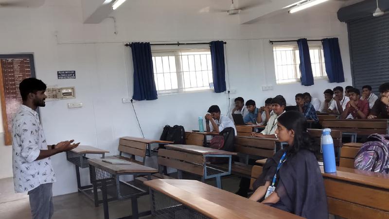 Interactive Q&A and project mentorship with students at Kongu Engineering College